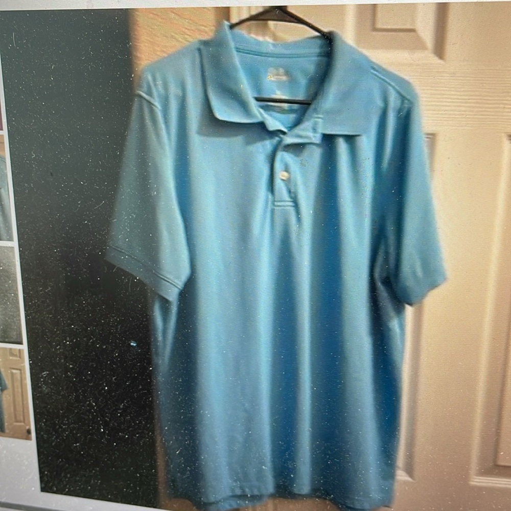 Croft & Barrow blue short sleeve polo shirt XL